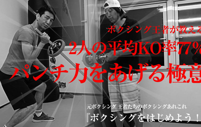 元ボクシング日本王者たちがパンチ力をあげるトレーニング方法を教えます