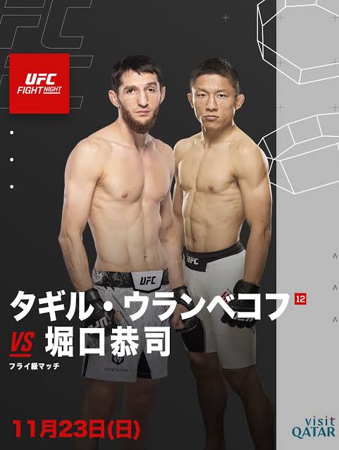 UFCファイトナイト・カタール：ツァルキャン vs. フッカー（堀口恭司出場）