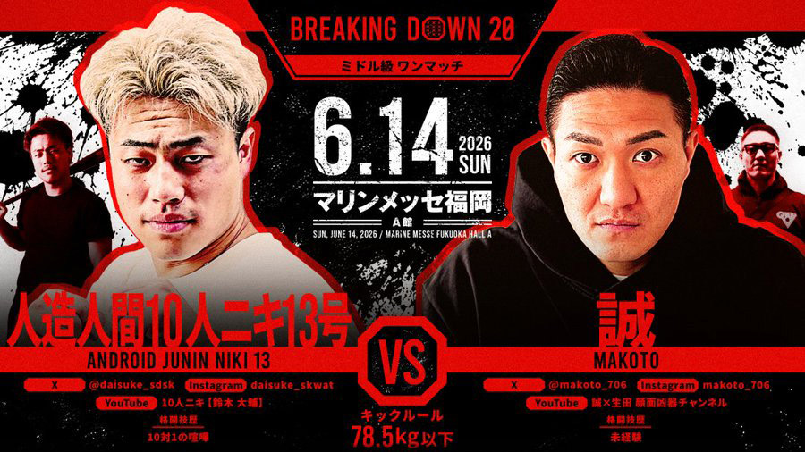 人造人間10人ニキ13号 vs 誠